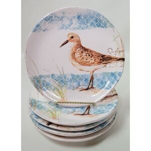 *One* Pier 1 Sandpiper Bird Ceramic Salad Luncheon Plate Replacement 8"